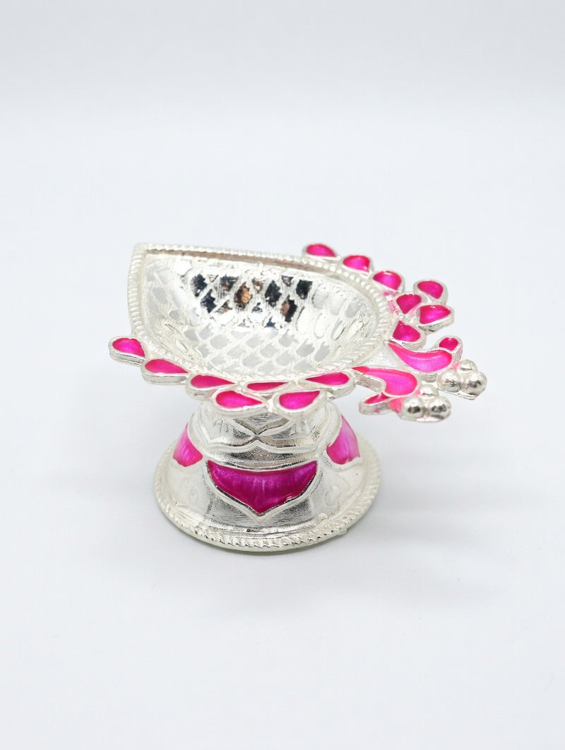 Decorative  Lamp-Designer silver Diya