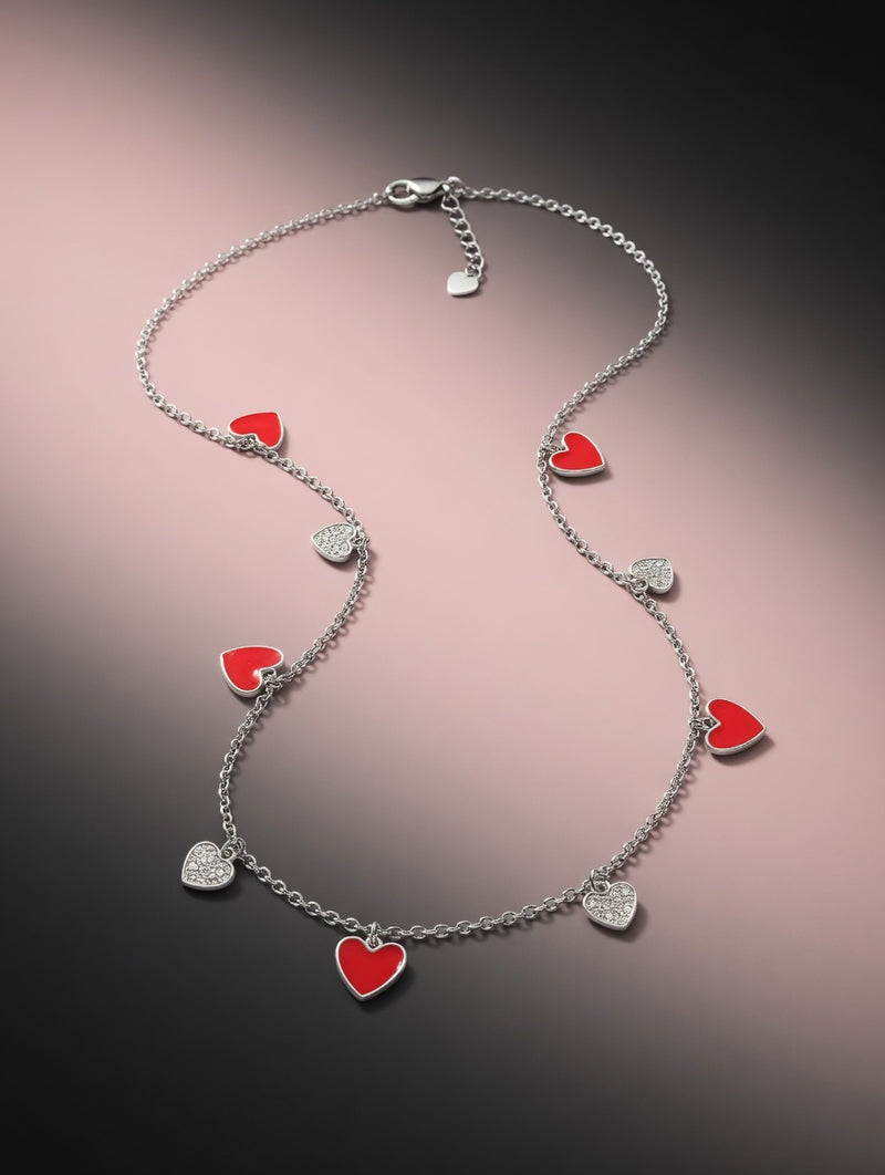 Red Heart charm chain Necklace