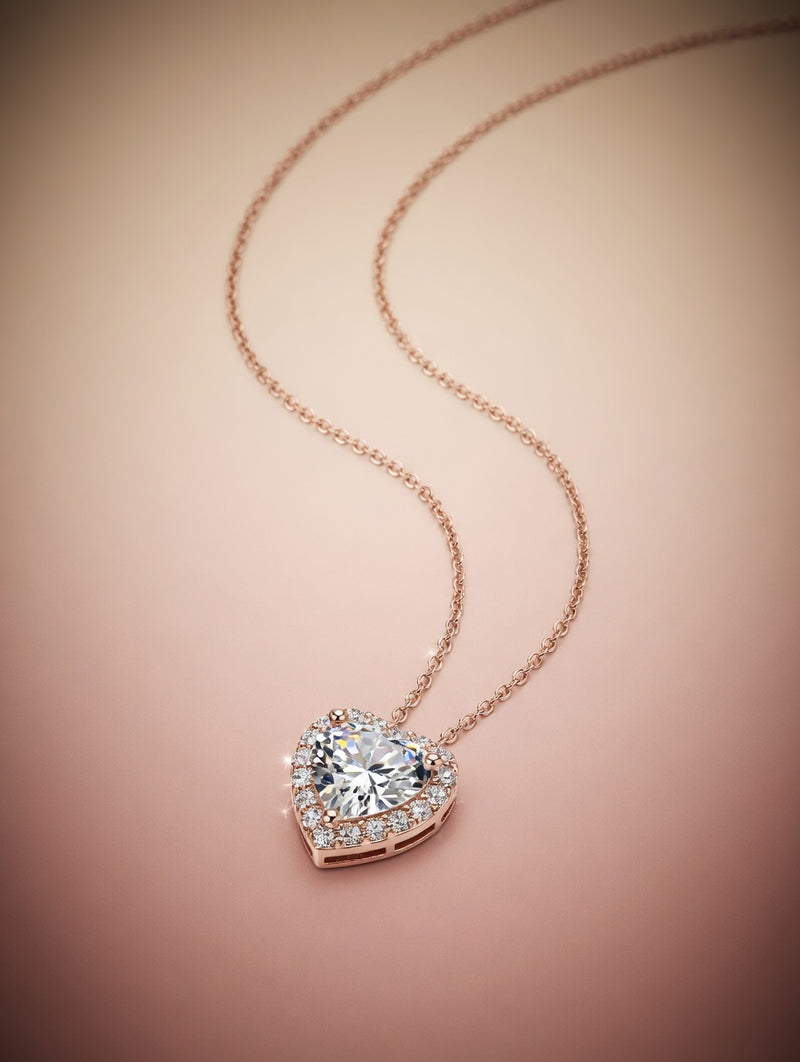 Rose Gold Heart Solitaire
