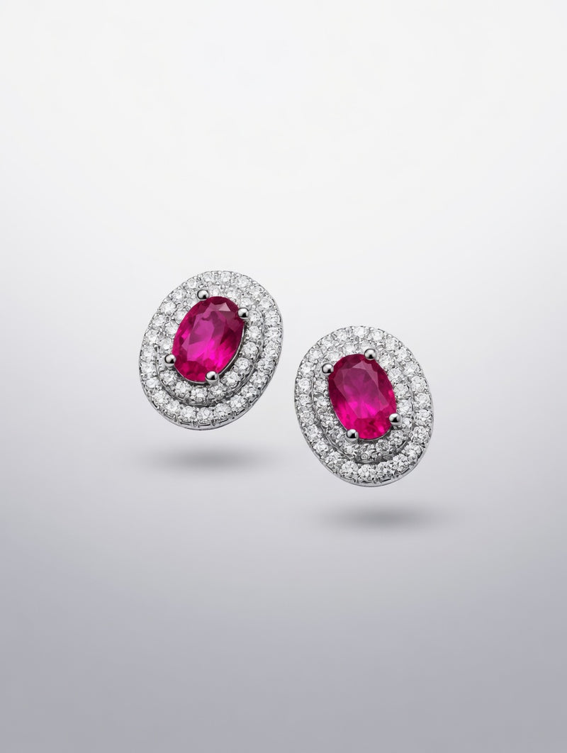 Silver Pink stone Swarovski model