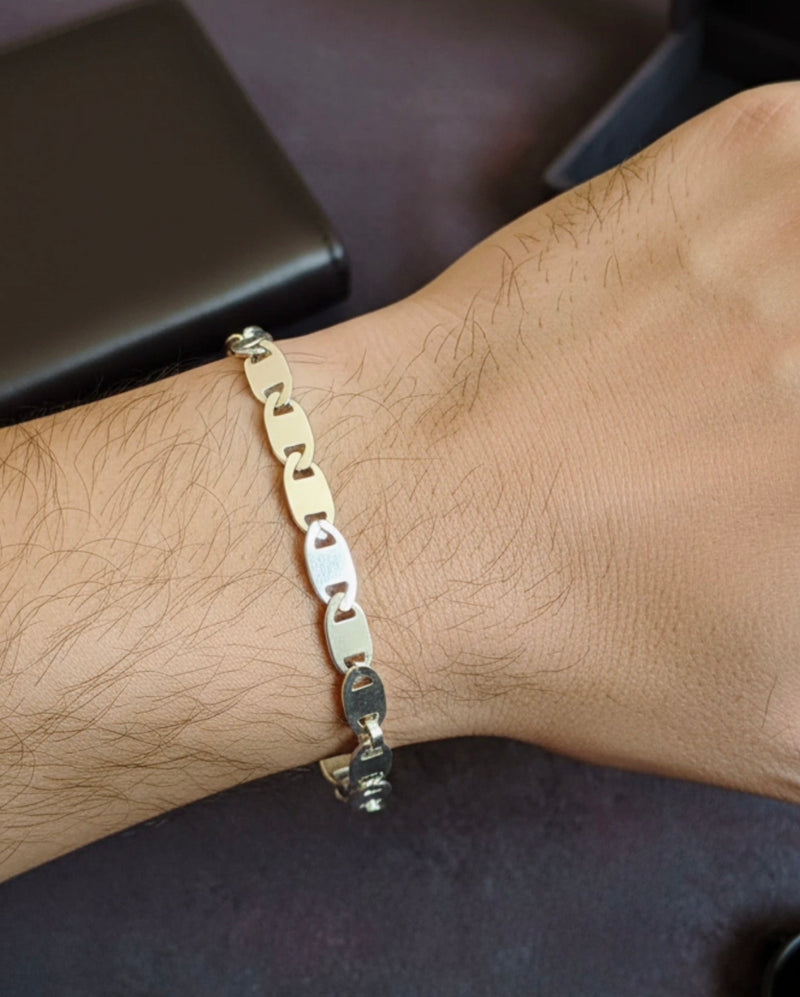 Trendy Minimal Silver Bracelets for Men