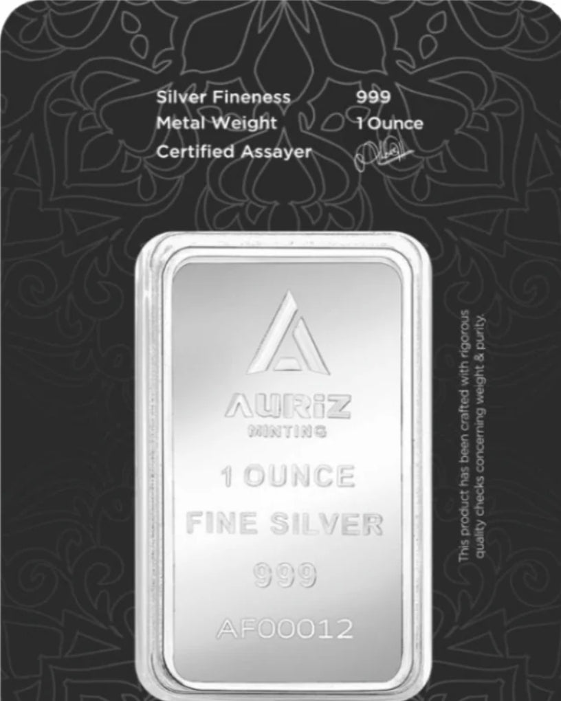 1 Ounce Pure 999 Silver Bar