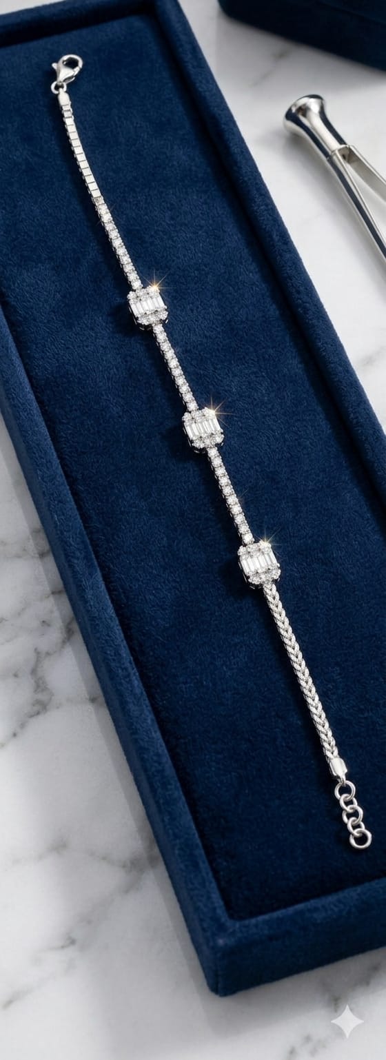 Trendy light weight silver Bracelets