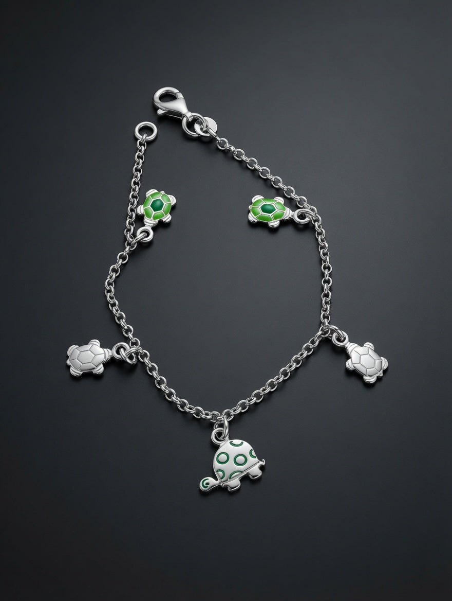 kids charm Bracelet -Tortoise