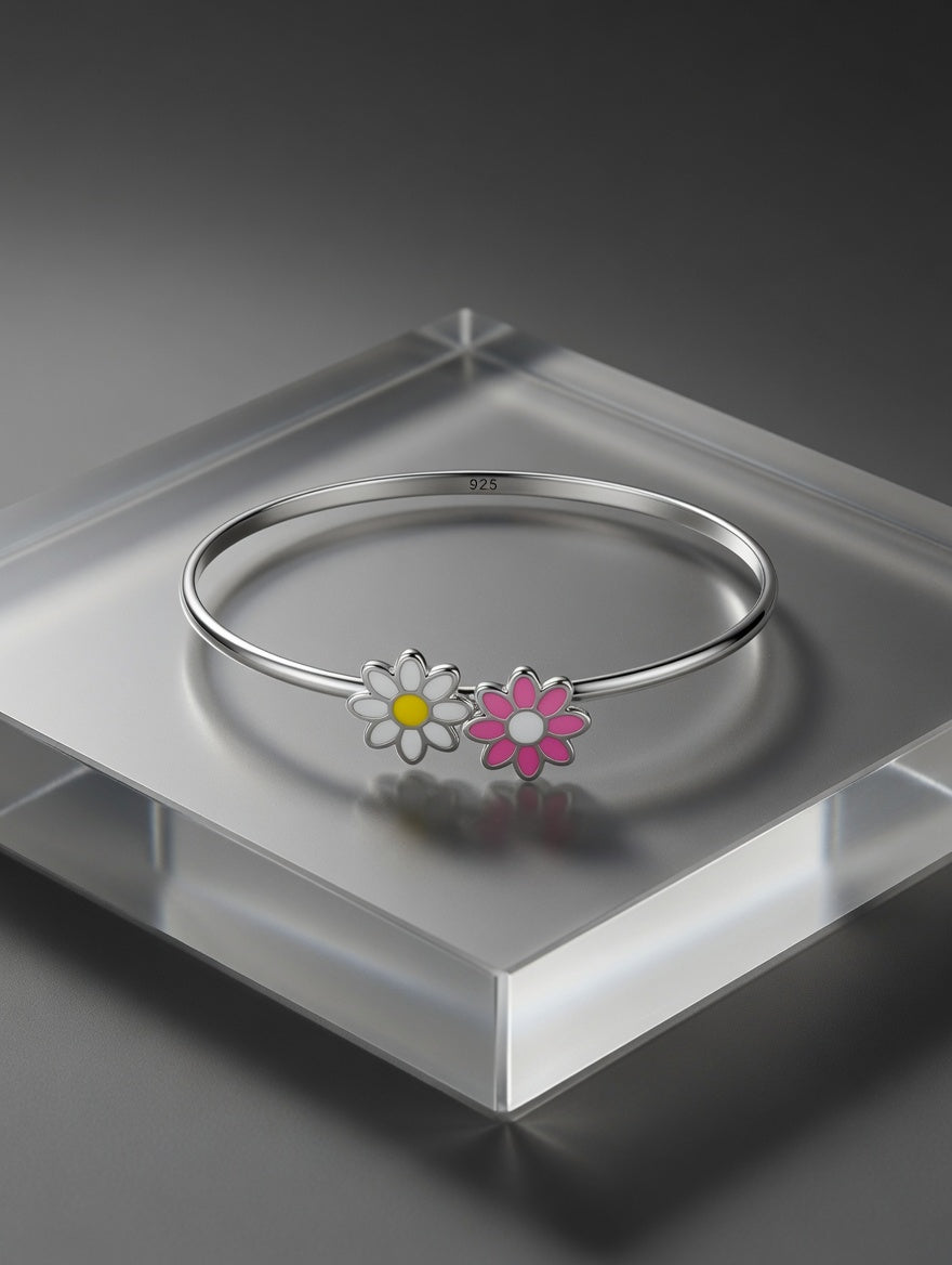 kids open type Bracelet -Flower