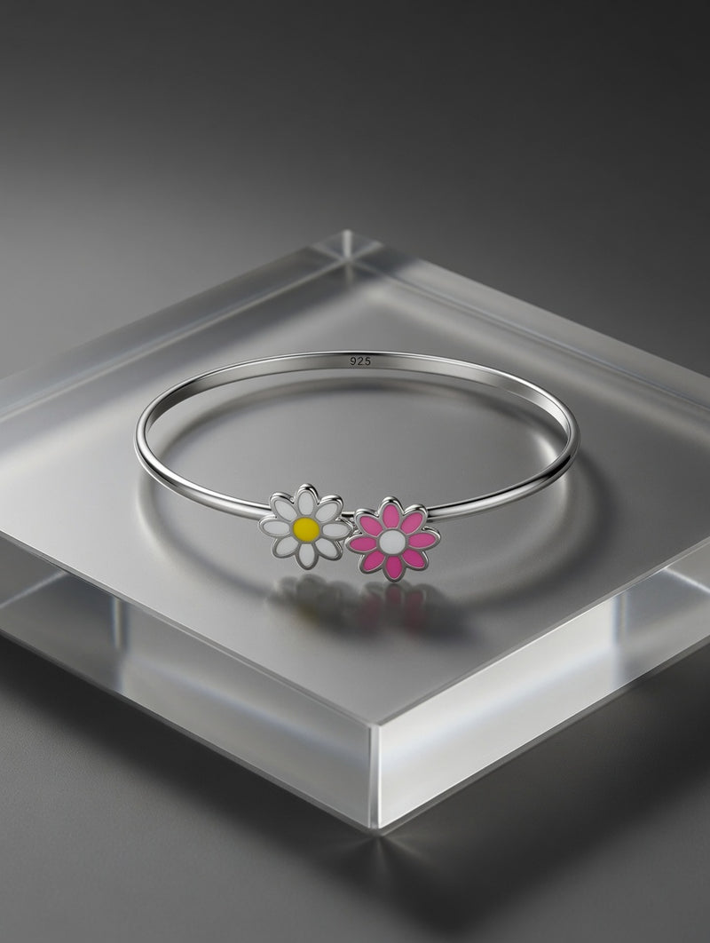 kids open type Bracelet -Flower