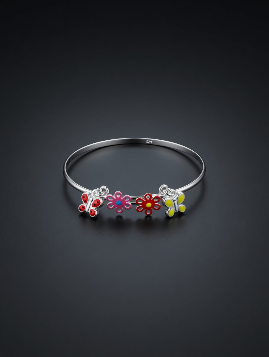kids Adjustable Bracelet-Flower and Butterfly