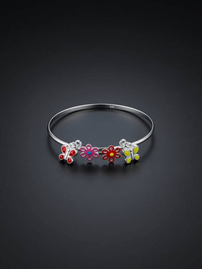 kids Adjustable Bracelet-Flower and Butterfly
