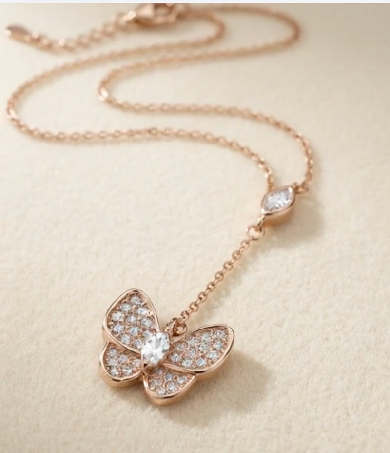 Rose Gold Butterfly Pendant