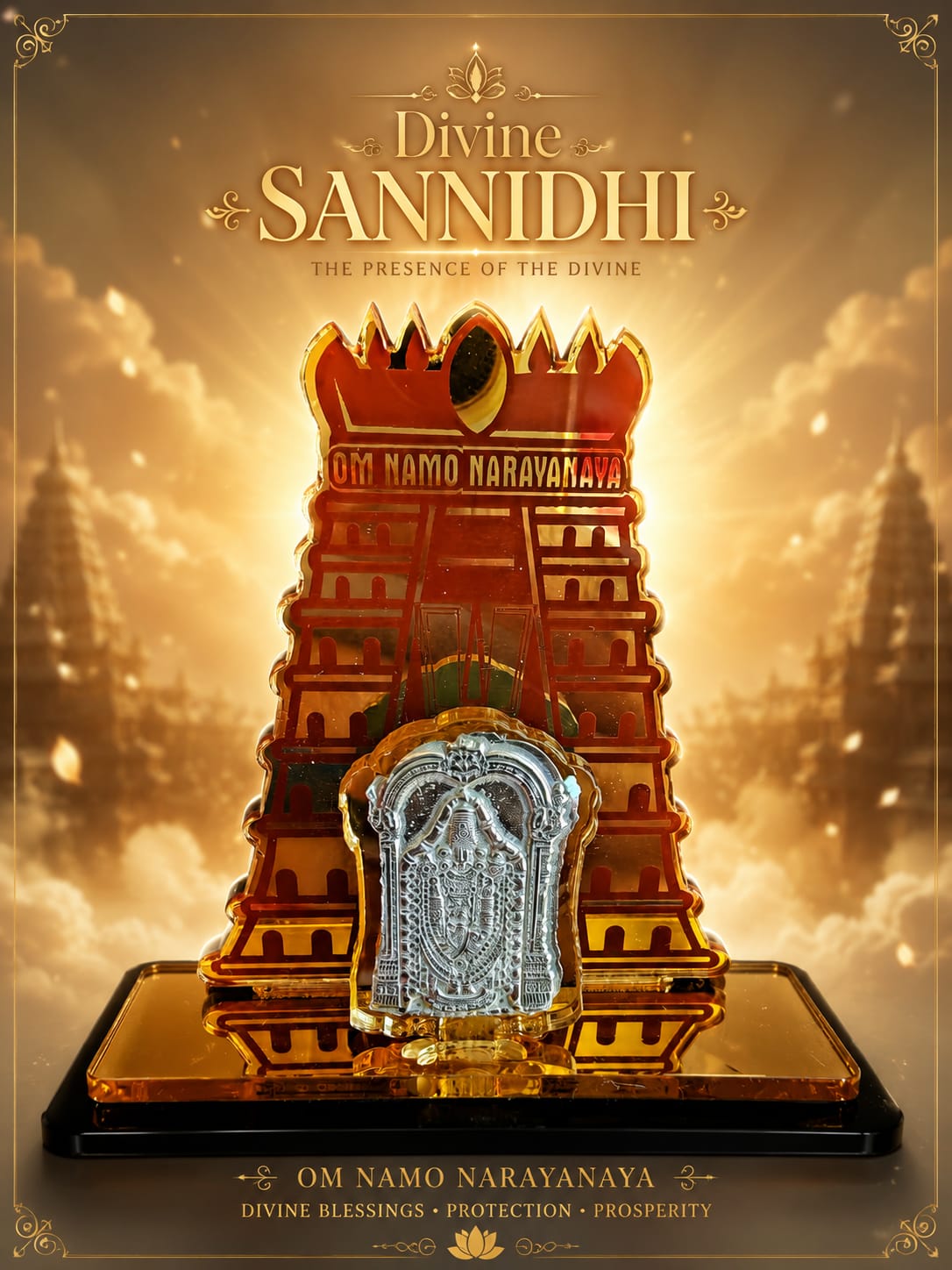 999 Pure Silver Om Namo Narayana Divine Sannidhi Return Gift | Auspicious Gift