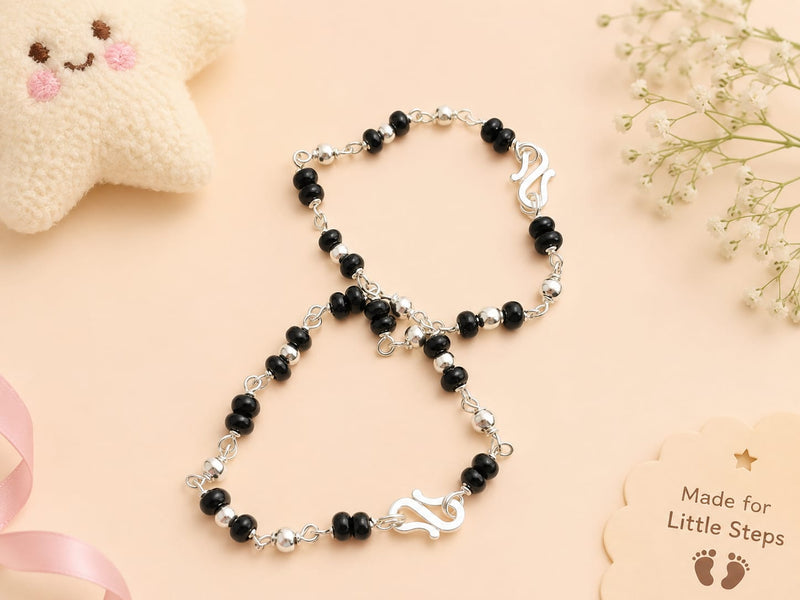Baby Black Beads Anklet-New born babies(unisex)
