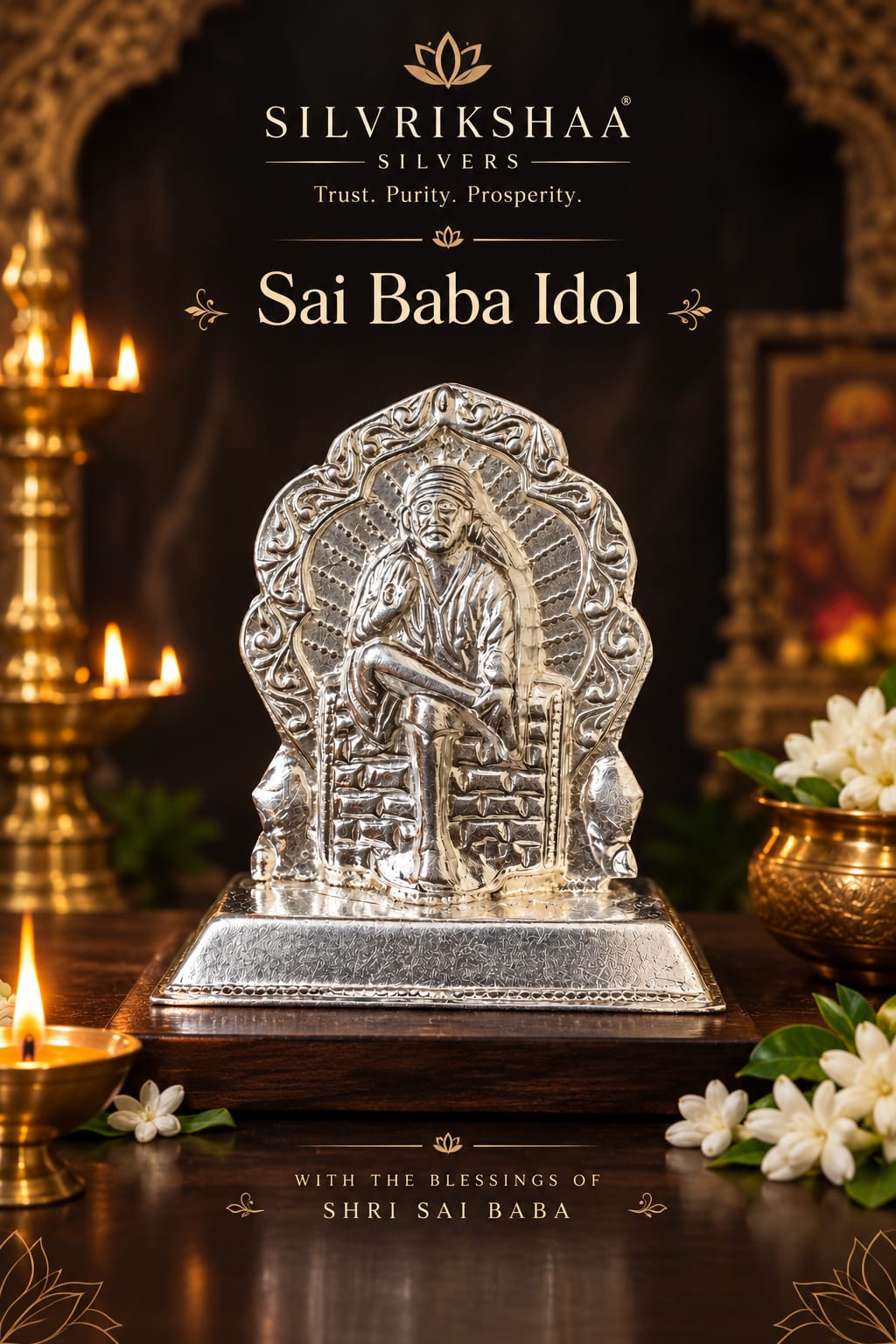 Sai Baba Silver Idol – 12 Grams