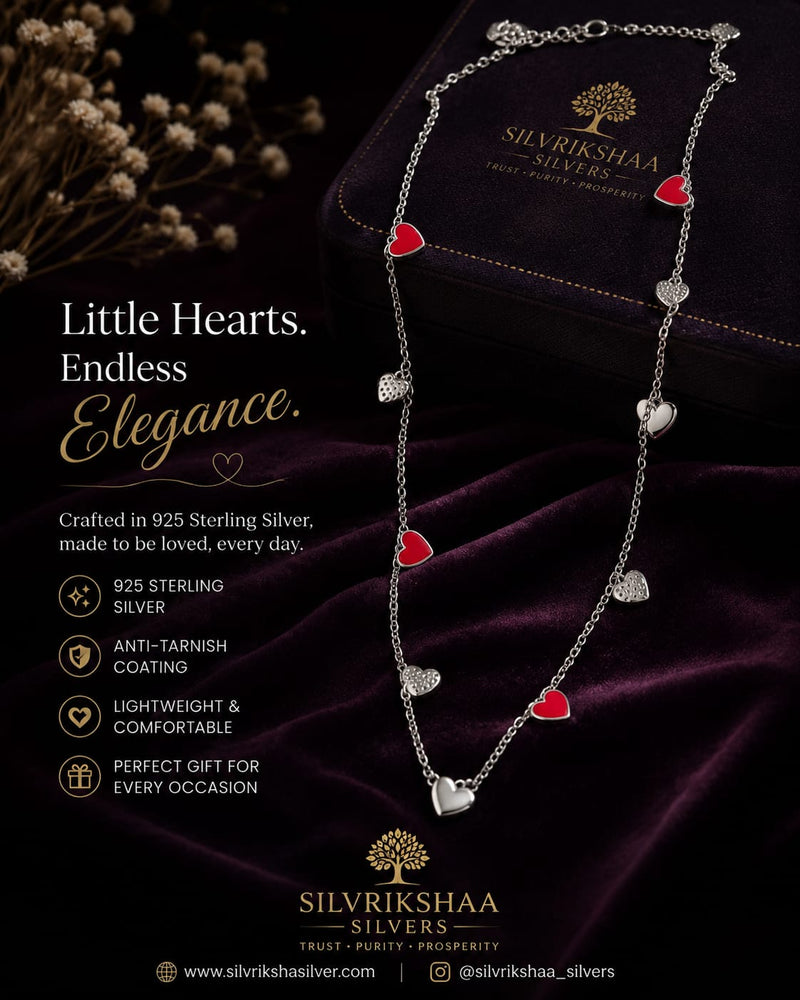 Little Hearts Charm Pendant Set – Minimalist & Trendy