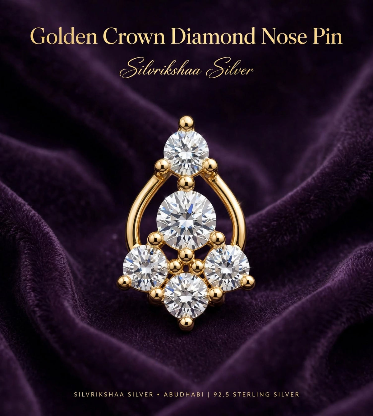 Trending Silver and Rose Gold Nose Pin for Women | Elegant Two-Tone Nose Stud