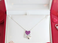Heart pendant with silver chain