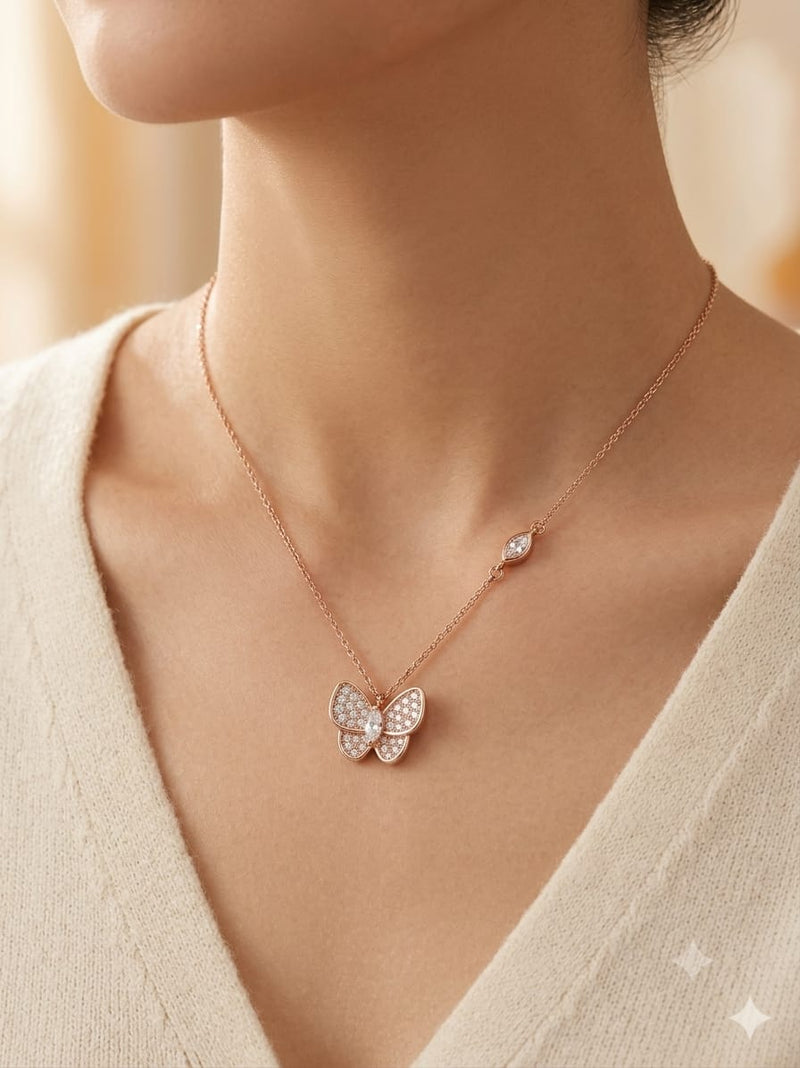 Rose Gold Butterfly Pendant