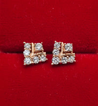 Rose Gold Flower Earrings