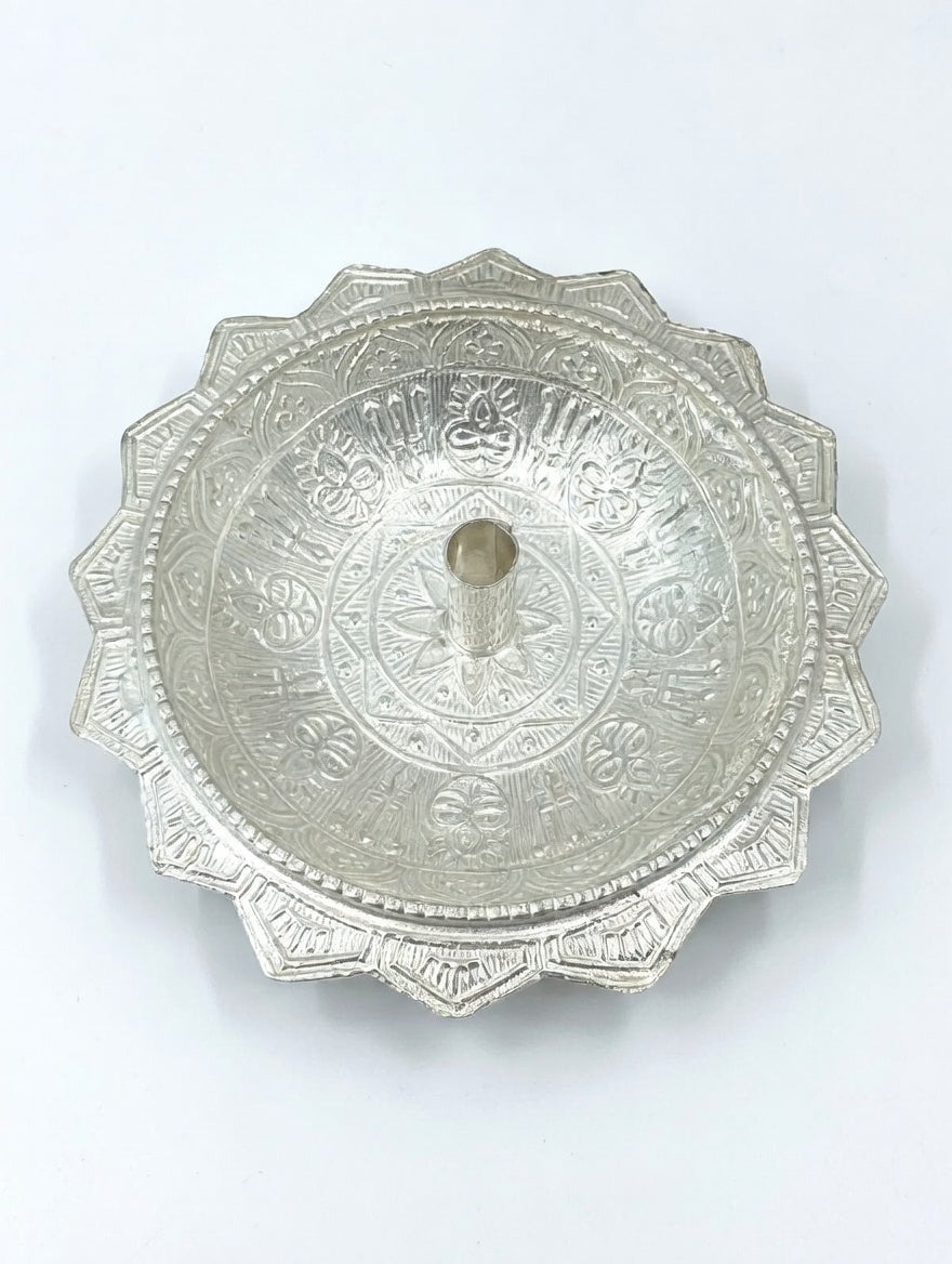 Silver Floating Leaf Diya