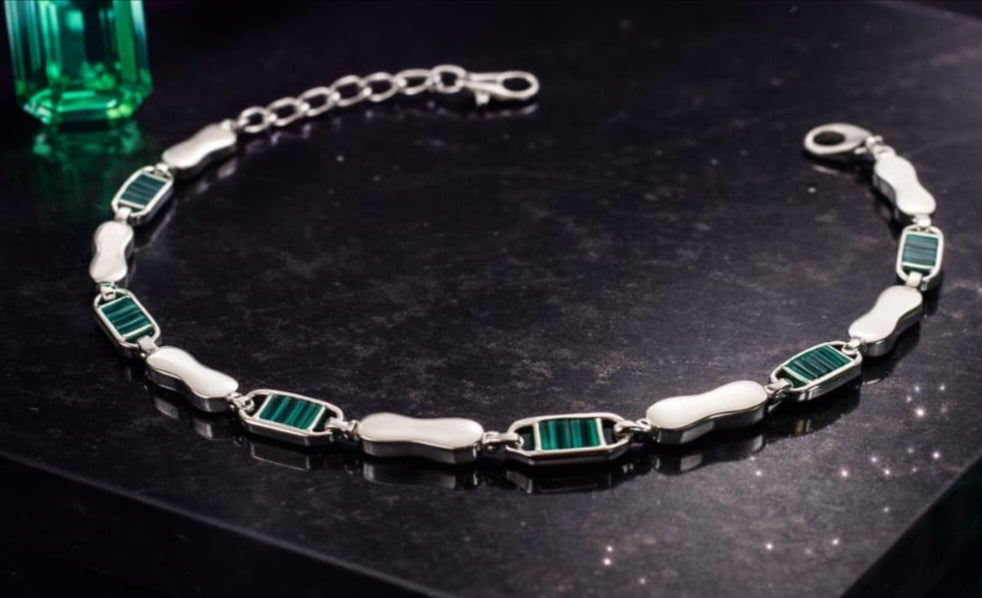 Green Silver Bracelet