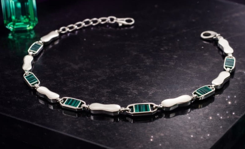 Green Silver Bracelet