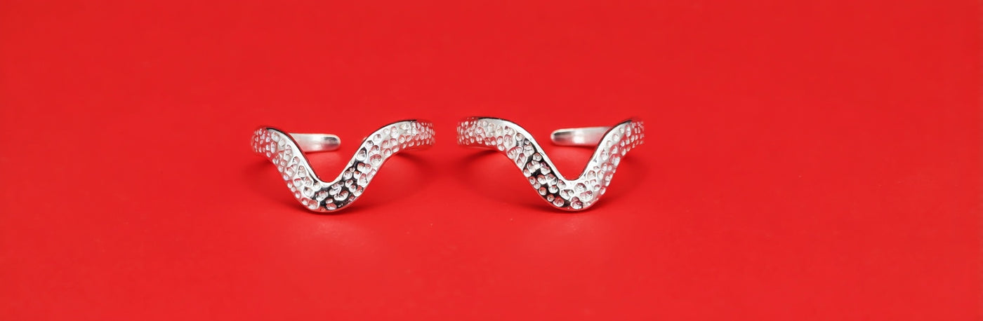 Silver Women Toe Ring -