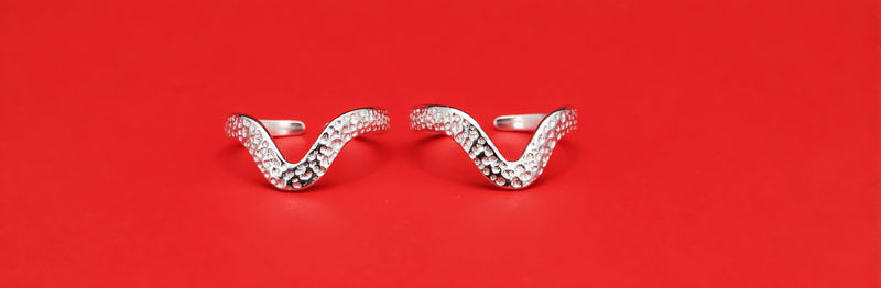 Silver Women Toe Ring -