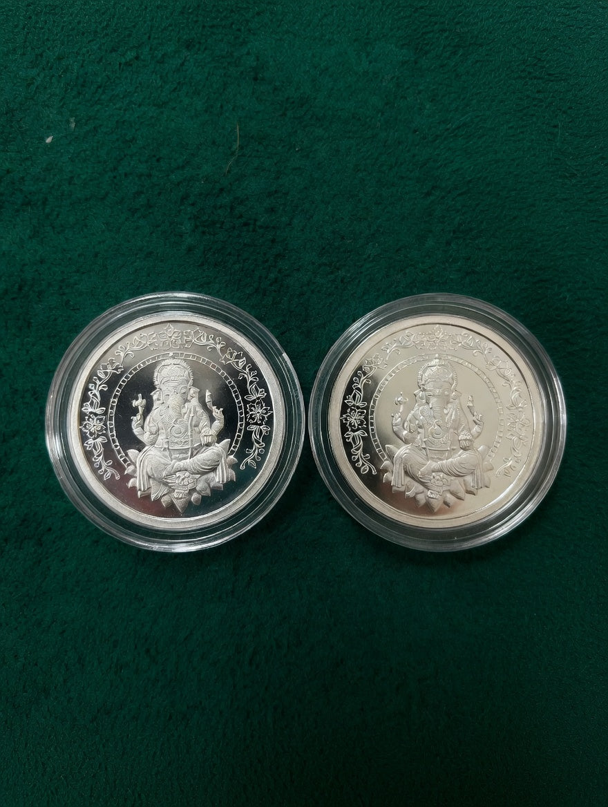 Silver Ganesha Coin - 5 gm
