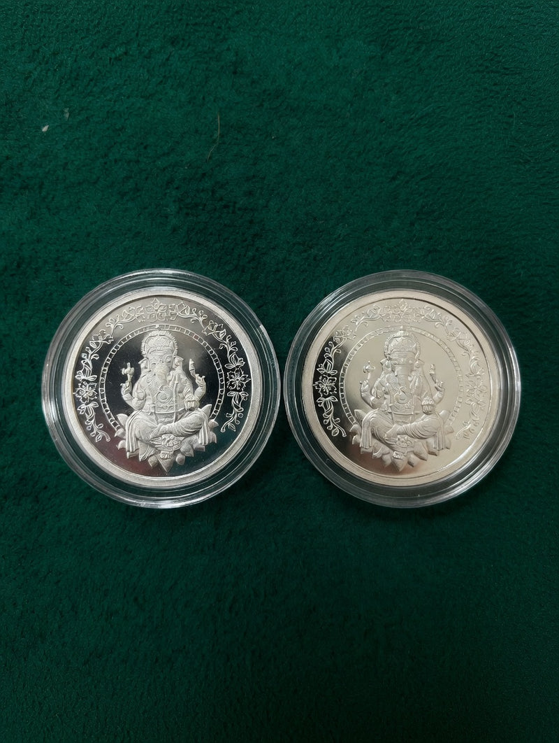 Silver Ganesha Coin - 5 gm
