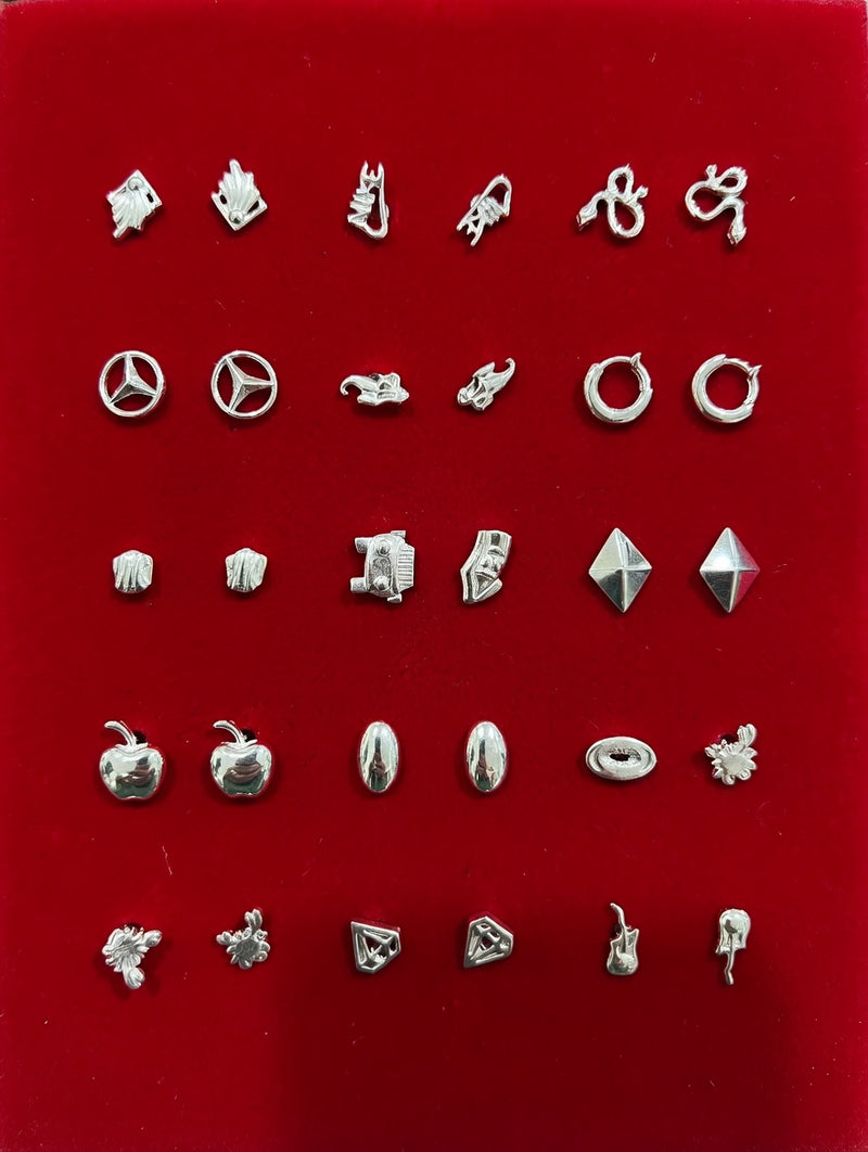 Tiny Silver Earrings for Kids & Babies